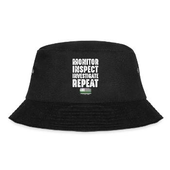 Monitor Inspect Investigate Repeat Border Patrol - Bucket Hat - Schwarz - Vorne - Lela (165cm)