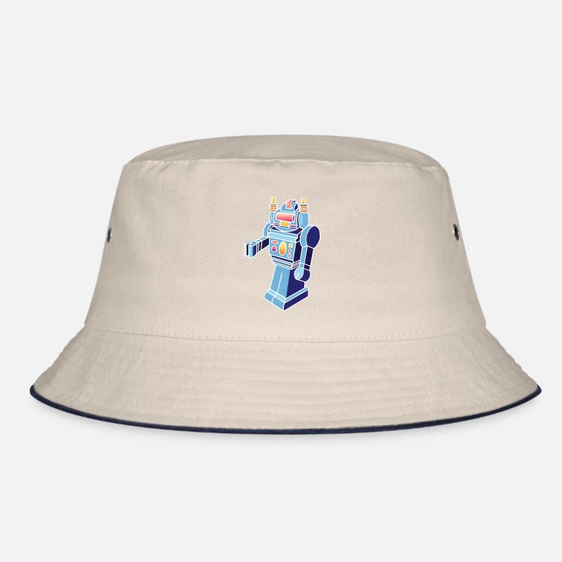 Retro-Roboter Bucket Hat