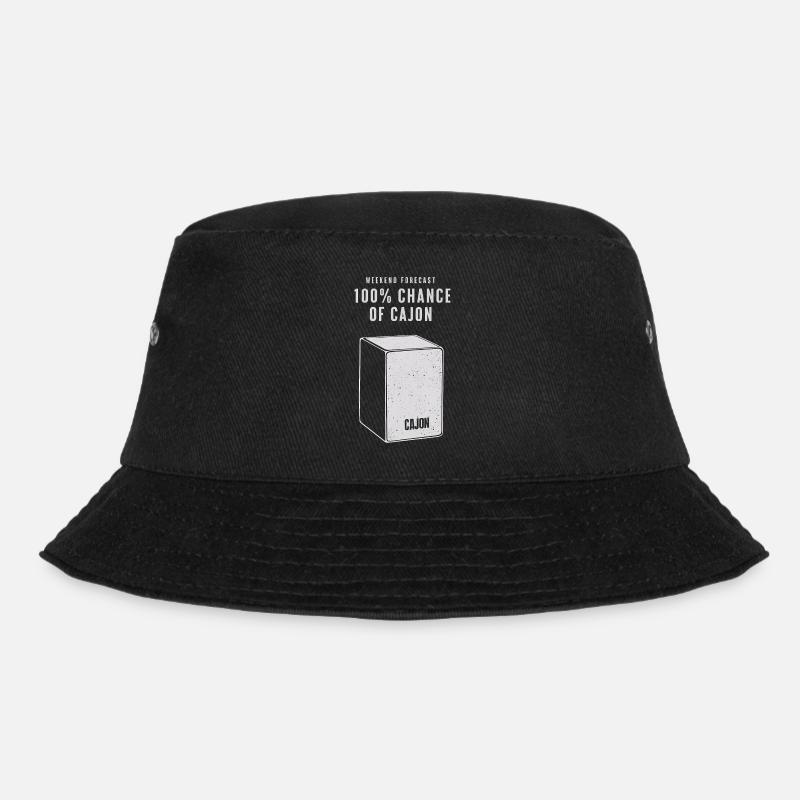 Cajon-Schlagzeuger - Bucket Hat - Schwarz