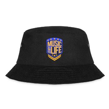 Music Is My Life Musik Ist Mein Leben Liebe Spruch - Bucket Hat - black - Front - Lela (165cm)