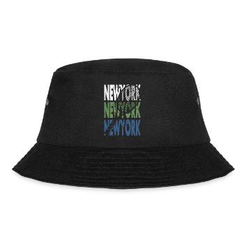 Tennis Shirt New York Turnier Amerika Design - Bucket Hat - Schwarz - Vorne - Lela (165cm)