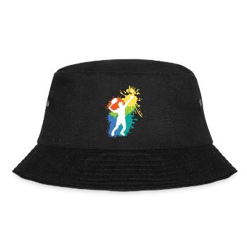 Schöne Tennis Grafik Design Geschenkidee - Bucket Hat - Schwarz - Vorne - Lela (165cm)