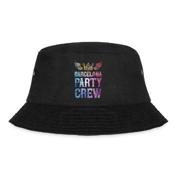 Barcelona Party Crew Spruch - Bucket Hat - Schwarz - Vorne - Lela (165cm)