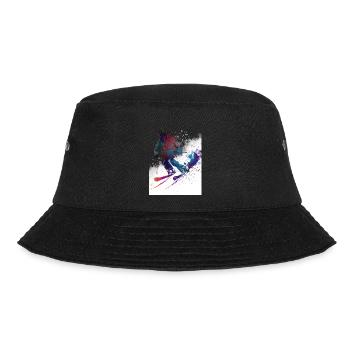Skisport Kunst #ski #sport - Bucket Hat - Schwarz - Vorne - Lela (165cm)