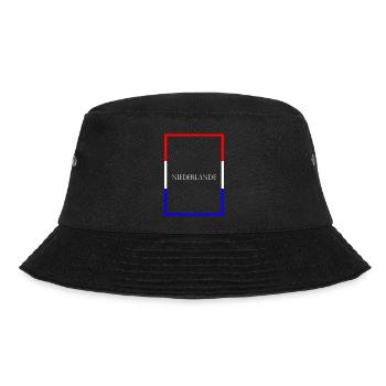 Netherlands - Statement lettering with flag - Bucket Hat - black - Front - Lela (165cm)