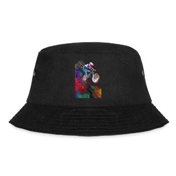 Mountainbiker Sport Kunst #sport #bike - Bucket Hat - Schwarz - Vorne - Lela (165cm)