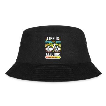 Das Leben ist elektrisch - Bucket Hat - Schwarz - Vorne - Lela (165cm)