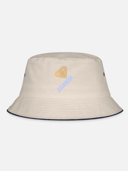 Jannik - Bucket Hat - Natur/Navy - Vorne