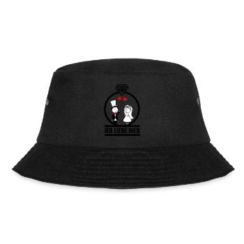 I love you 001 2 - Bucket Hat - black - Front - Lela (165cm)
