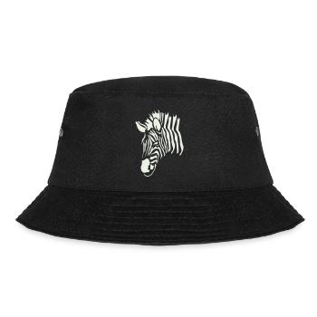 zebra 1 - Bucket Hat - Schwarz - Vorne - Lela (165cm)