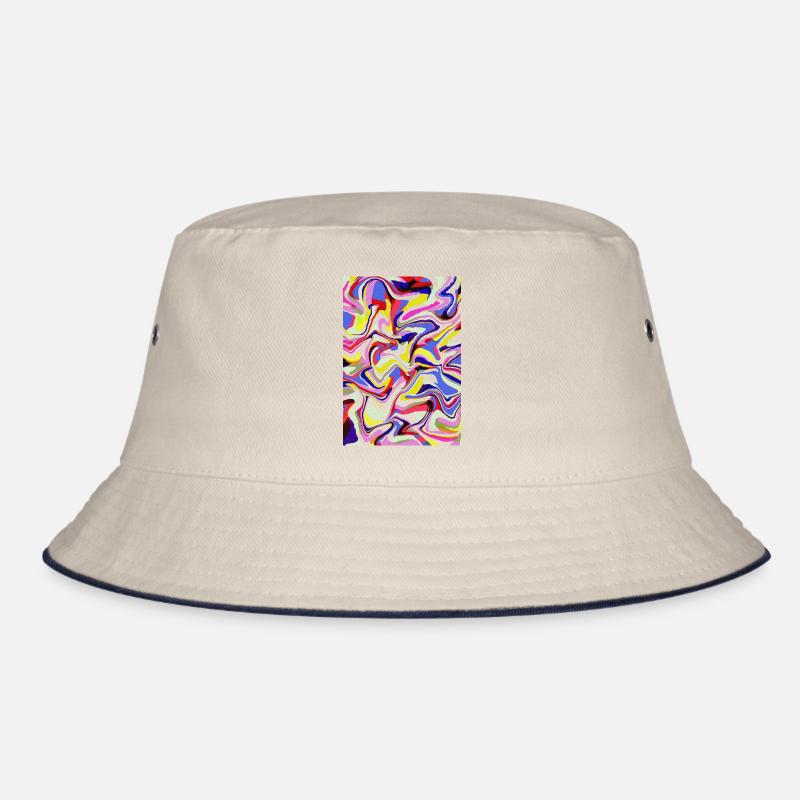 Abstraktes buntes Muster flüssig Bucket Hat