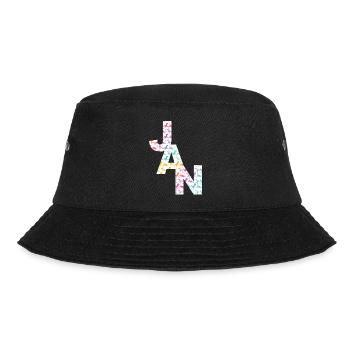 JAN - Beautiful boy name with dinosaur - Bucket Hat - black - Front - Lela (165cm)