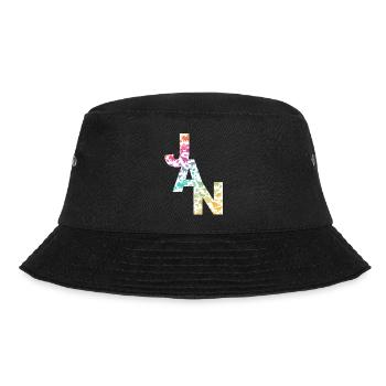 JAN - Beautiful boy name with dinosaur - Bucket Hat - black - Front - Lela (165cm)