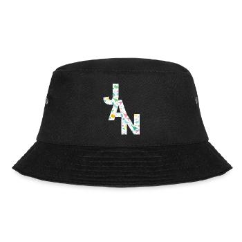 JAN - Beautiful boy name with dinosaur - Bucket Hat - black - Front - Lela (165cm)