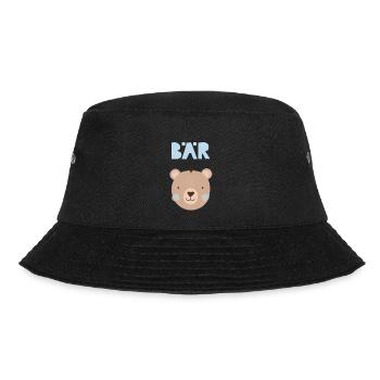 Kleiner Bär hellblau Junge Kinderzimmer Geburtstag - Bucket Hat - Schwarz - Vorne - Lela (165cm)