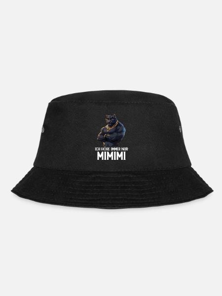 Schwarzer Panter Ich höre immer nur Mimimi Jaguar - Bucket Hat - Schwarz