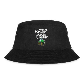 Tausche Bruder Gegen Traktor - Bucket Hat - Schwarz - Vorne - Lela (165cm)