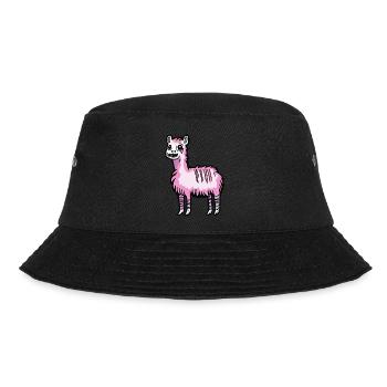 Alpaca Llama Halloween Comic Funny - Bucket Hat - black - Front - Lela (165cm)