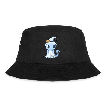 Lizard Halloween Comic Ghost - Bucket Hat - black - Front - Lela (165cm)
