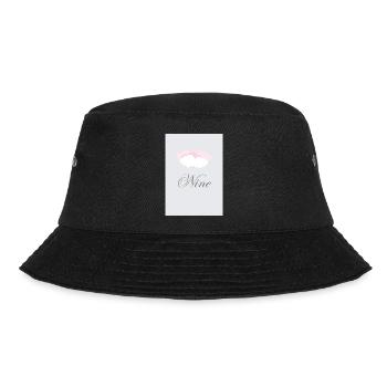 Cloud Nine Grey and Pink with Fluffy Clouds - Bucket Hat - black - Front - Lela (165cm)