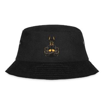Doberman Dog Muscles Bodybuilding - Bucket Hat - black - Front - Lela (165cm)