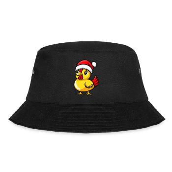 Hahn Weihnachten Niedlich - Bucket Hat - Schwarz - Vorne - Lela (165cm)