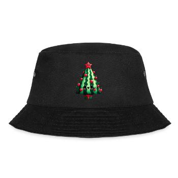Christmas tree made of watermelon - Bucket Hat - black - Front - Lela (165cm)