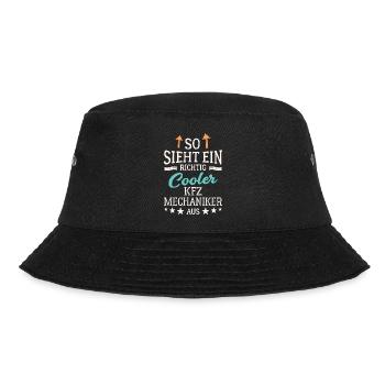 So sieht ein richtig cooler KFZ Mechaniker aus - Bucket Hat - Schwarz - Vorne - Lela (165cm)
