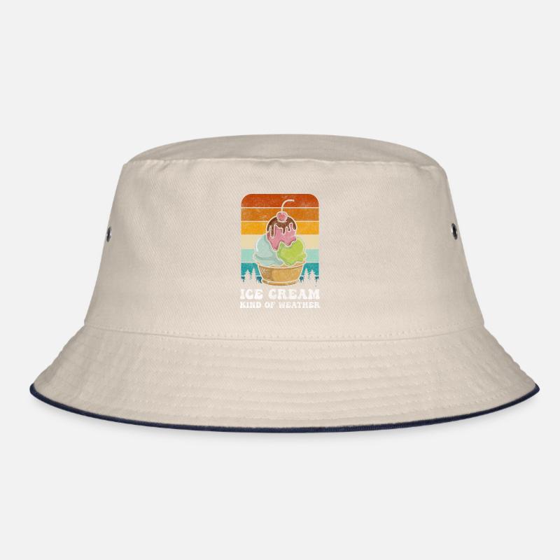 Softeis Kugel Waffeleis Bucket Hat