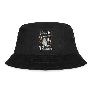 Perserkatze Süß Langhaarkatze - Bucket Hat - Schwarz - Vorne - Lela (165cm)