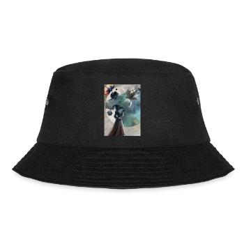Mystische Frau in Pestdoktor Maske - Bucket Hat - Schwarz - Vorne - Lela (165cm)