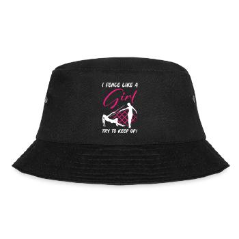 Fencing Girl - Bucket Hat - Schwarz - Vorne - Lela (165cm)