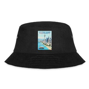 Auckland Skyline - Bucket Hat - Schwarz - Vorne - Lela (165cm)