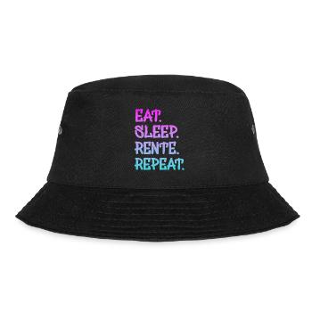 Rente, Rentner, Ruhestand 2025 - Bucket Hat - Schwarz - Vorne - Lela (165cm)