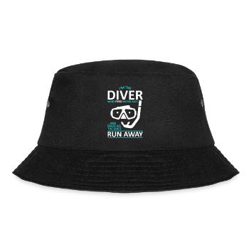 Scuba Diving Funny Scuba Diver - Bucket Hat - black - Front - Lela (165cm)