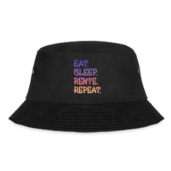 eat sleep rente repeat - Bucket Hat - Schwarz - Vorne - Lela (165cm)