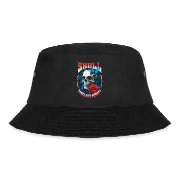 Skull Skull Butterfly Rose Flower - Bucket Hat - black - Front - Lela (165cm)