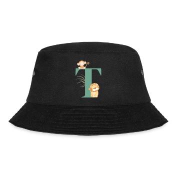 Letter t green jungle animals - Bucket Hat - black - Front - Lela (165cm)
