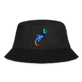 Glücklicher Gecko - Bucket Hat - Schwarz - Vorne - Lela (165cm)