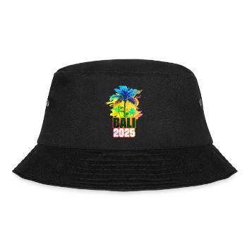 Bali 2025 Colorful Palm Trees - Bucket Hat - black - Front - Lela (165cm)