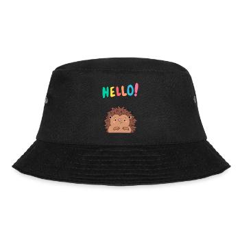 Hérisson mignon dit bonjour - Idée cadeau - Bébé - Bob - noir - Devant - Lela (165cm)
