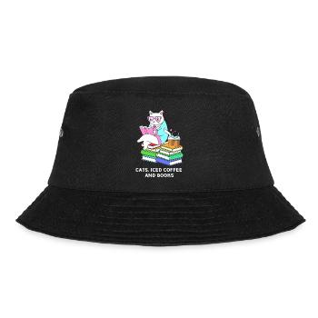 Eiskaffee Barista Koffein Espresso Iced Coffee - Bucket Hat - Schwarz - Vorne - Lela (165cm)