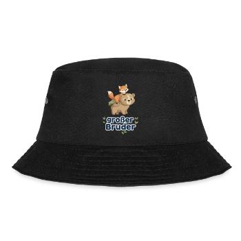 Big Brother Bear & Fox Sibling Shirt - Bucket Hat - black - Front - Lela (165cm)