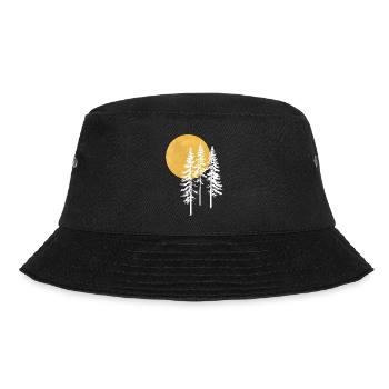 Sunlit Pines Silhouette - Bucket Hat - black - Front - Lela (165cm)