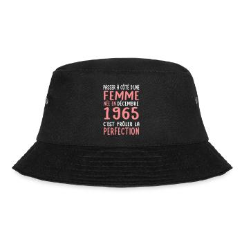 60th birthday - Born in December 1965 - Bucket Hat - black - Front - Lela (165cm)