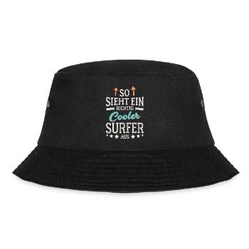 So sieht ein richtig cooler Surfer aus Surfen - Bucket Hat - Schwarz - Vorne - Lela (165cm)