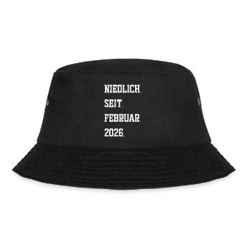 Geburt Februar 2026 - Bucket Hat - Schwarz - Vorne - Lela (165cm)