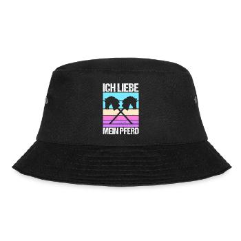 Steckenpferd Hobbyhorse Hobby Horsing - Bucket Hat - Schwarz - Vorne - Lela (165cm)