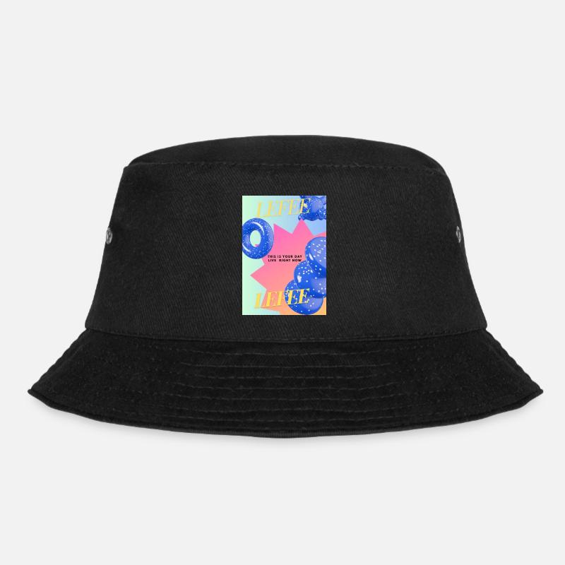 Lebe Dein Tag – bunte Ballon-Explosion - Bucket Hat - Schwarz