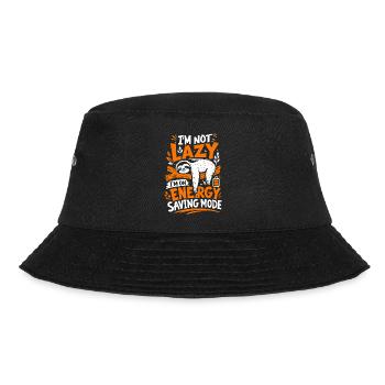 I’m Not Lazy Energy Saving Mode - Bucket Hat - Schwarz - Vorne - Lela (165cm)